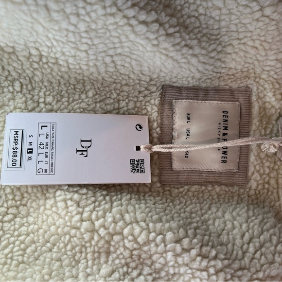 Denim and flower new mens jacket - Picture 2 of 2